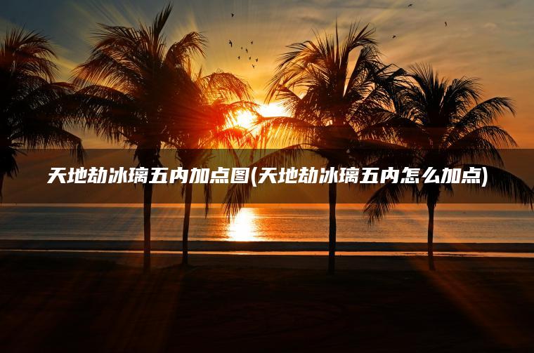 天地劫冰璃五内加点图(天地劫冰璃五内怎么加点)