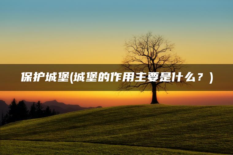 保护城堡(城堡的作用主要是什么？)