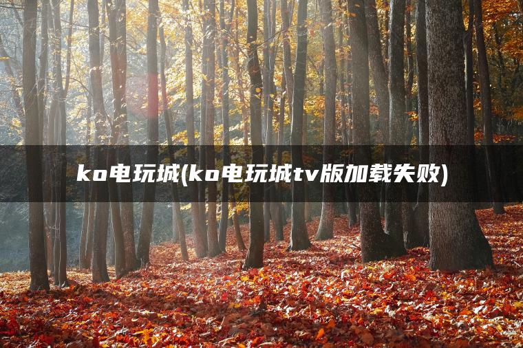 ko电玩城(ko电玩城tv版加载失败)
