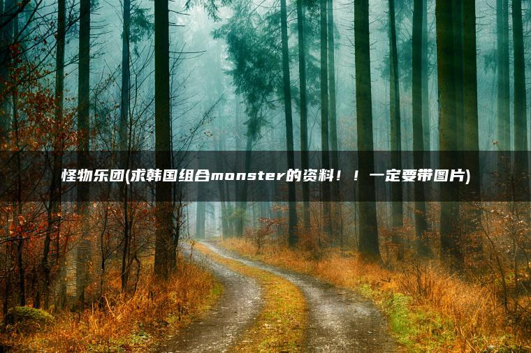 怪物乐团(求韩国组合monster的资料！！一定要带图片)