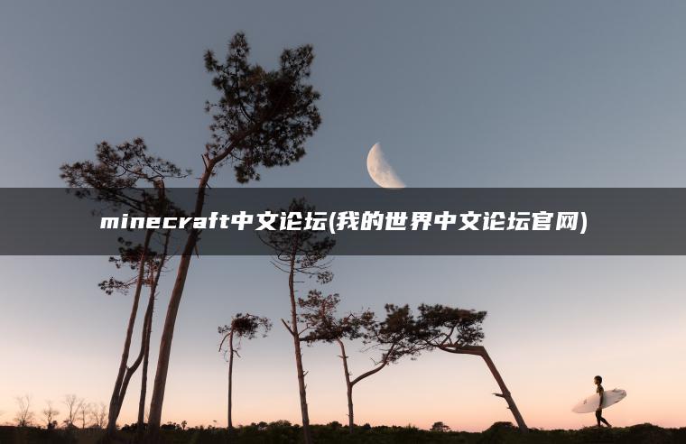 minecraft中文论坛(我的世界中文论坛官网)