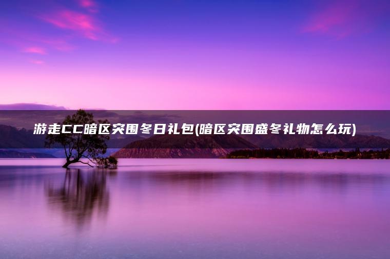 游走CC暗区突围冬日礼包(暗区突围盛冬礼物怎么玩)
