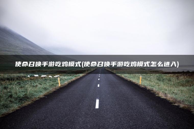 使命召唤手游吃鸡模式(使命召唤手游吃鸡模式怎么进入)