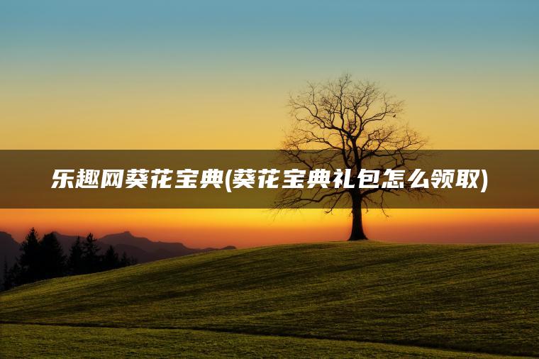 乐趣网葵花宝典(葵花宝典礼包怎么领取)