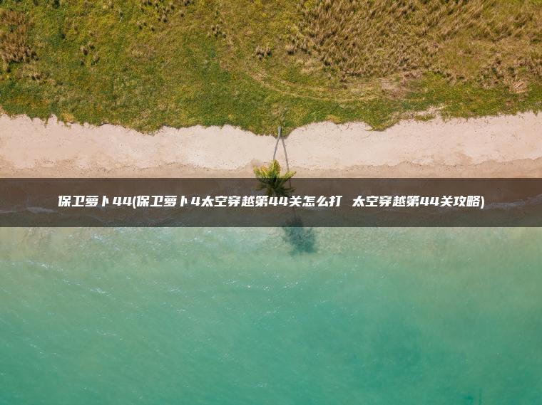 保卫萝卜44(保卫萝卜4太空穿越第44关怎么打 太空穿越第44关攻略)