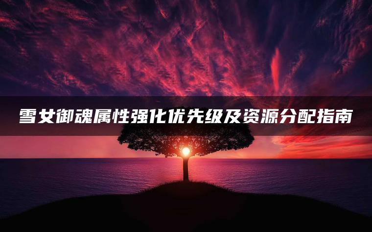 雪女御魂属性强化优先级及资源分配指南