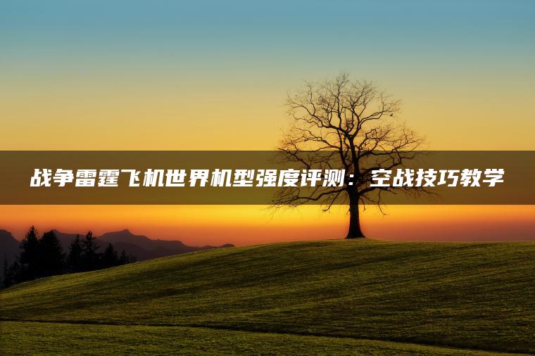 战争雷霆飞机世界机型强度评测：空战技巧教学