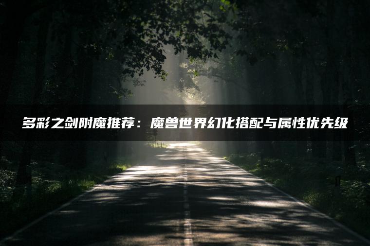 多彩之剑附魔推荐：魔兽世界幻化搭配与属性优先级