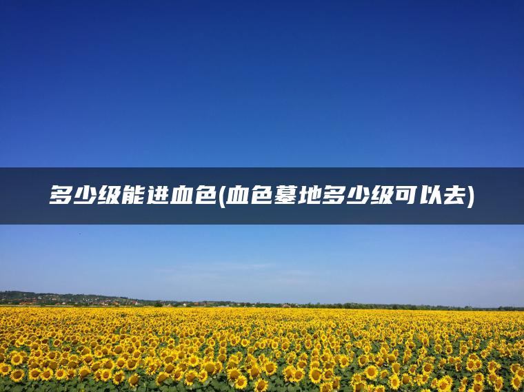 多少级能进血色(血色墓地多少级可以去)