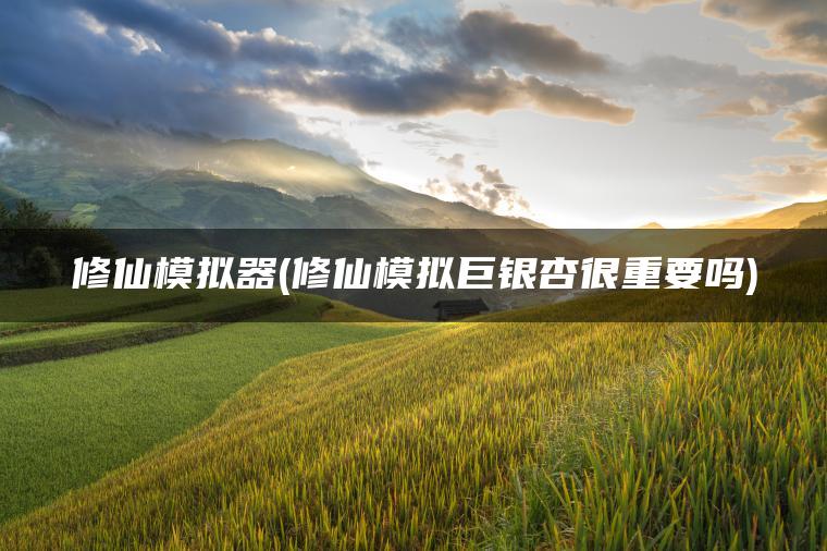 修仙模拟器(修仙模拟巨银杏很重要吗)