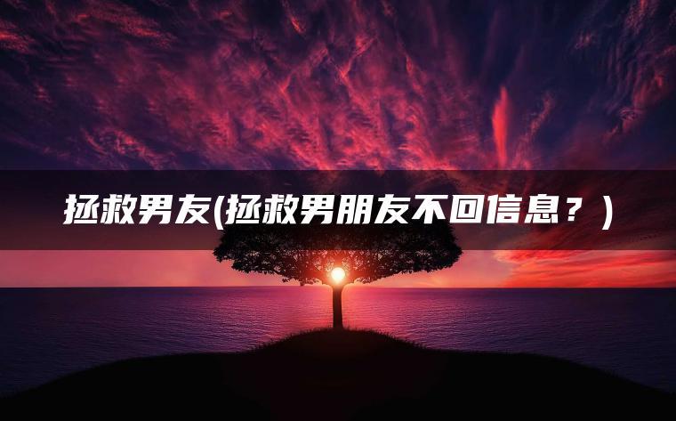 拯救男友(拯救男朋友不回信息？)