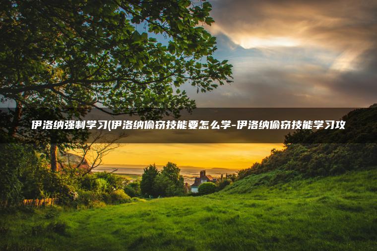 伊洛纳强制学习(伊洛纳偷窃技能要怎么学-伊洛纳偷窃技能学习攻