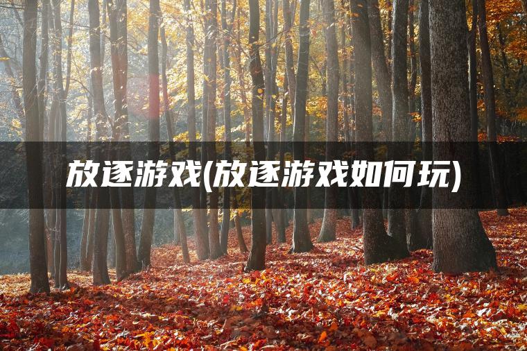 放逐游戏(放逐游戏如何玩)