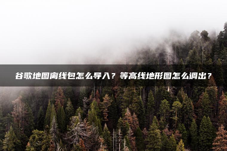 谷歌地图离线包怎么导入？等高线地形图怎么调出？