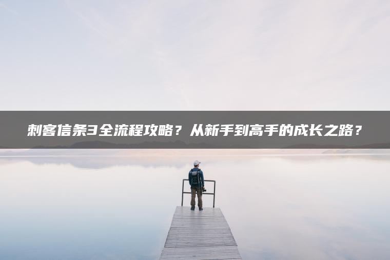 刺客信条3全流程攻略？从新手到高手的成长之路？