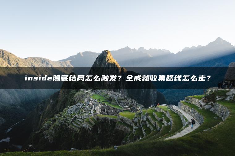 inside隐藏结局怎么触发？全成就收集路线怎么走？