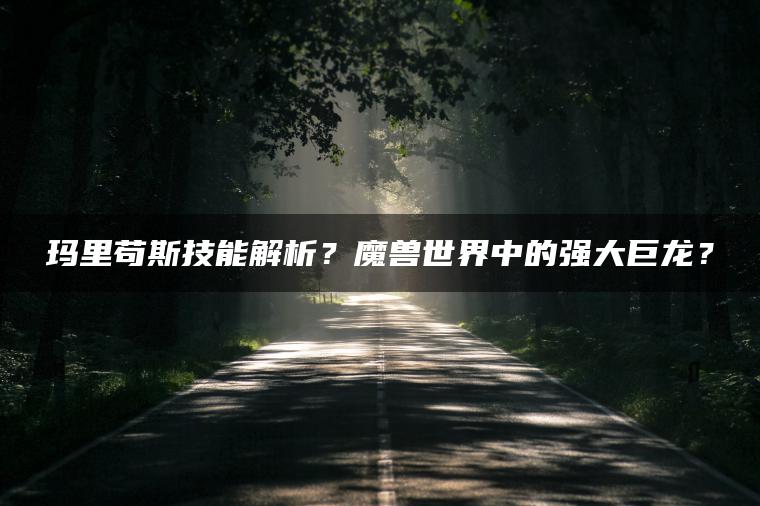 玛里苟斯技能解析？魔兽世界中的强大巨龙？