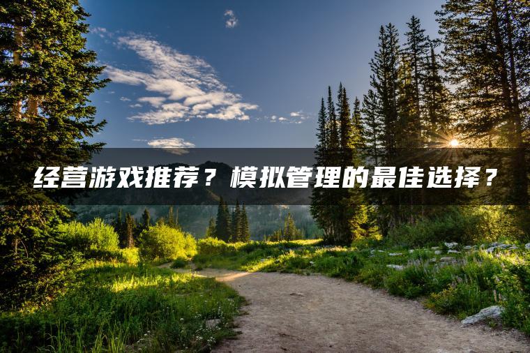 经营游戏推荐？模拟管理的最佳选择？