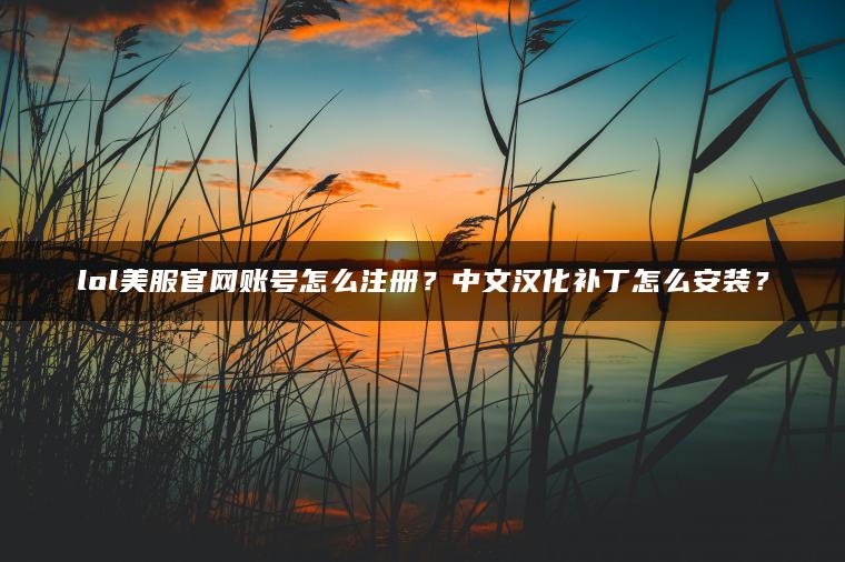 lol美服官网账号怎么注册？中文汉化补丁怎么安装？
