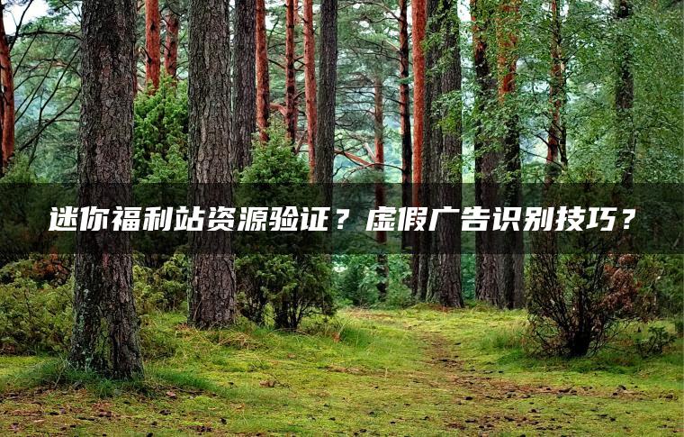 迷你福利站资源验证？虚假广告识别技巧？