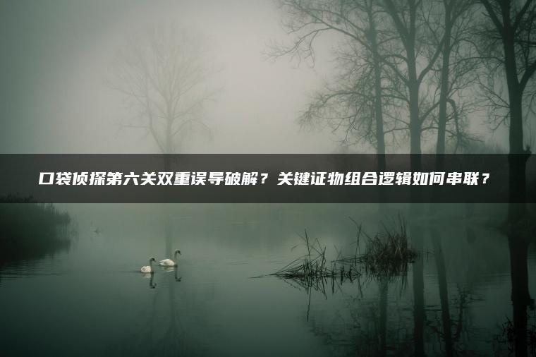 口袋侦探第六关双重误导破解？关键证物组合逻辑如何串联？​